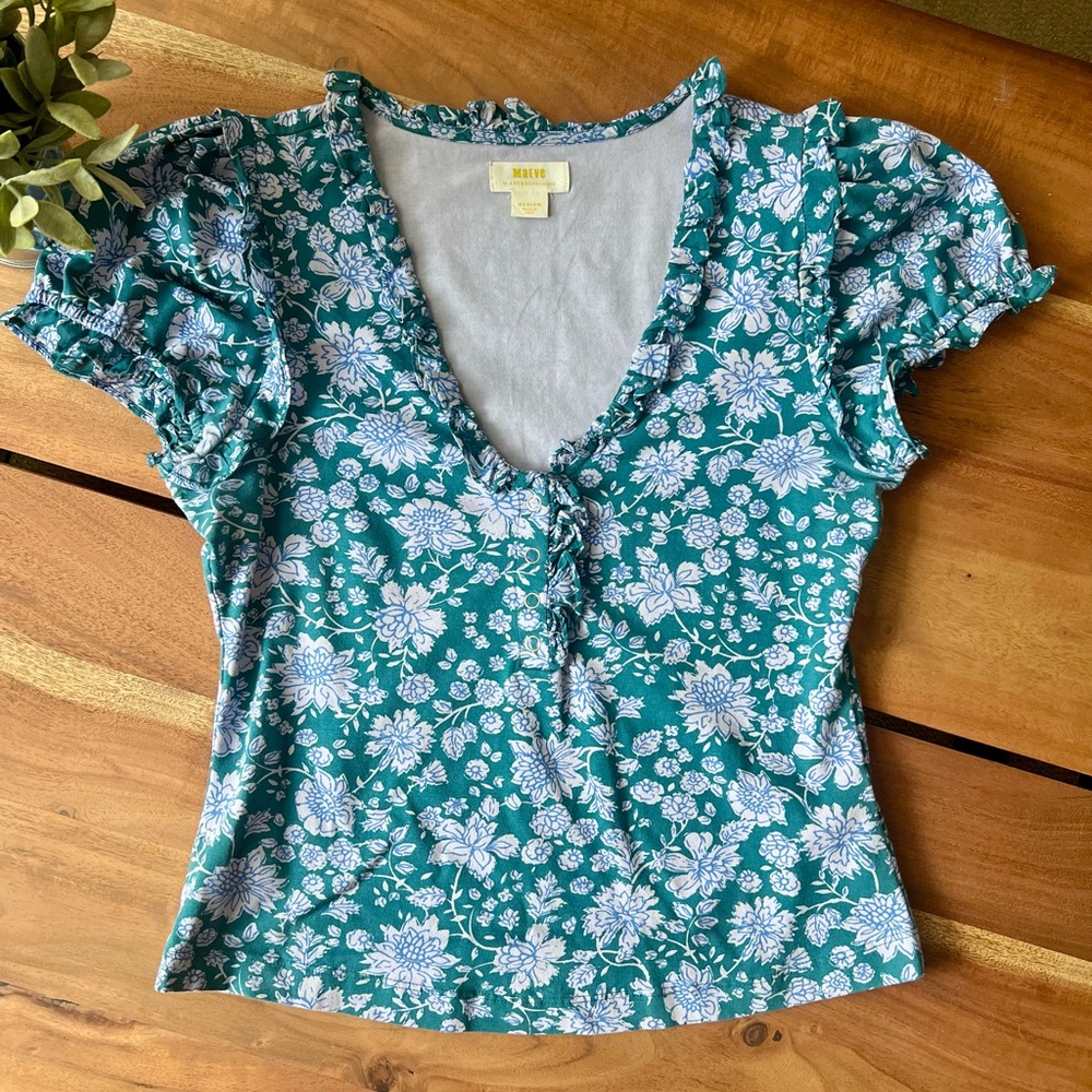 Anthropologie Maeve Floral Top